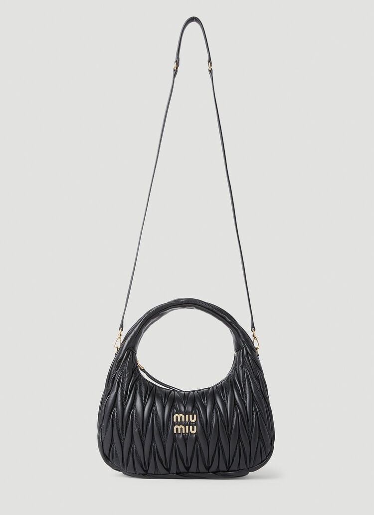 Wander matelassé nappa leather hobo bag