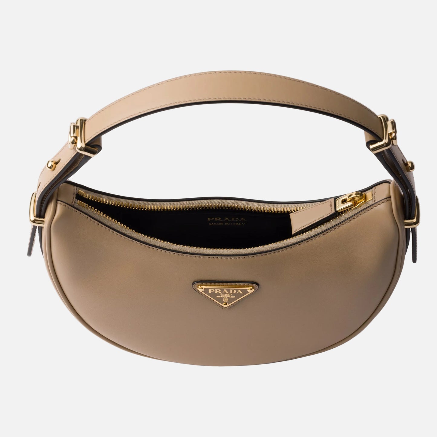 Prada Arqué Small Leather Shoulder Bag