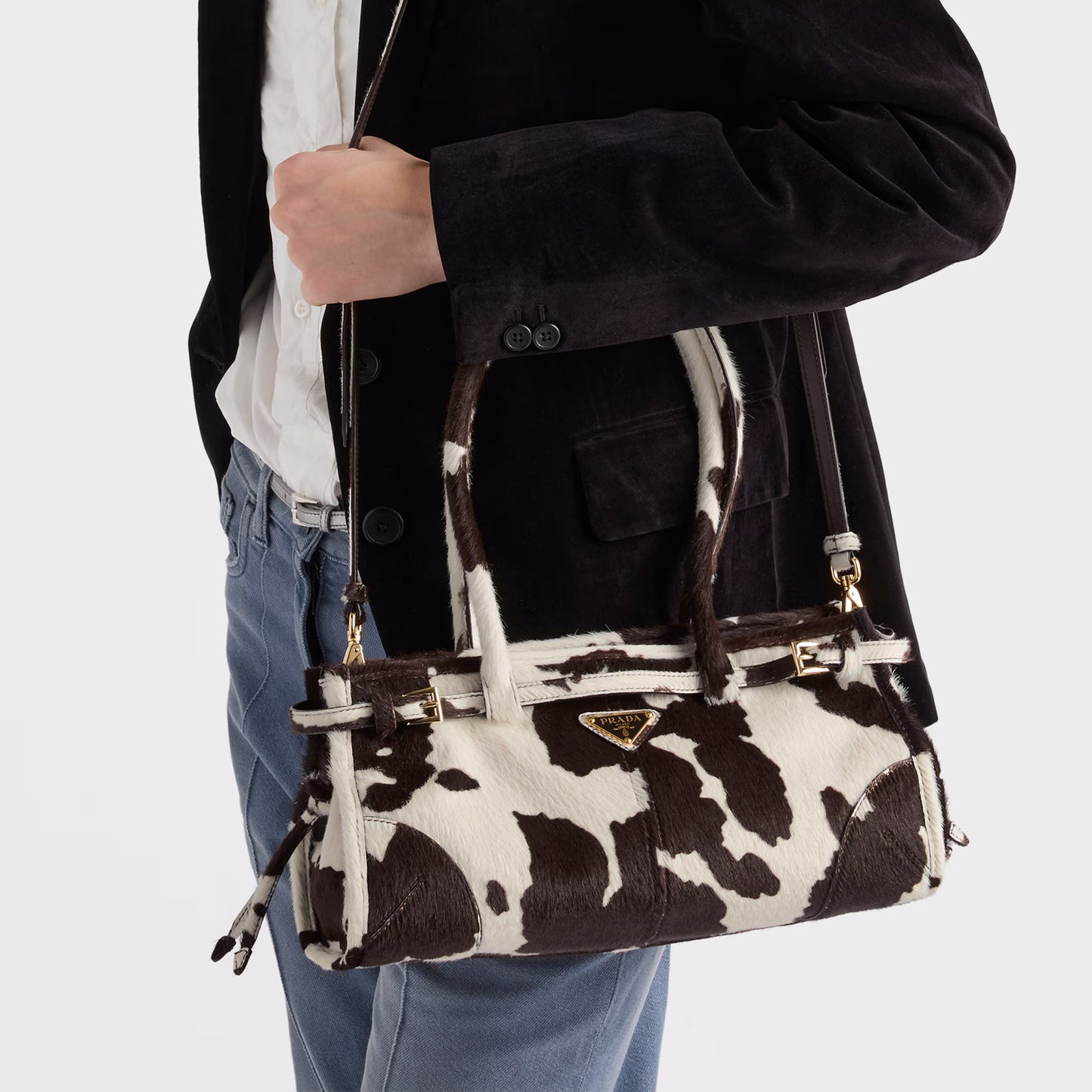 Prada Bonnie Medium Printed Leather Handbag