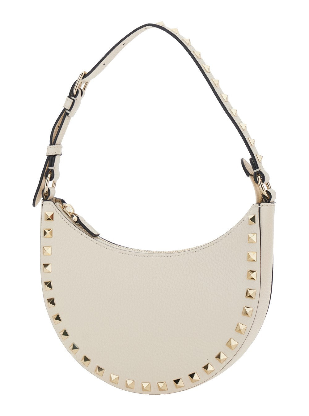 Mini Rockstud Hobo Bag In Grainy Calfskin