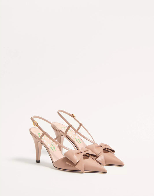 Valentino Garavani - Bowow 85 Leather Slingback Pump