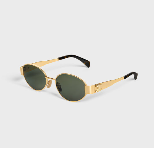 Celine - Gold Oval sunglasses