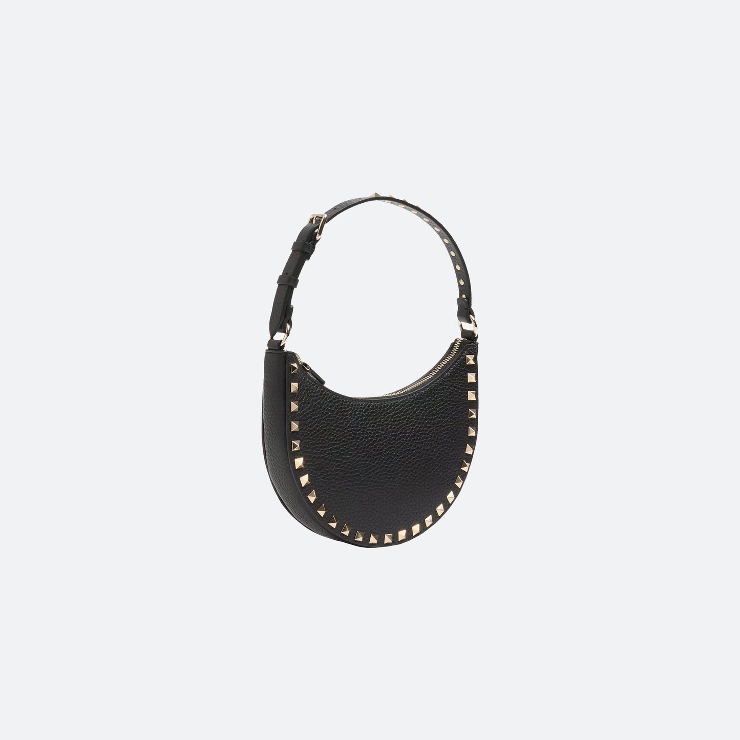 Mini Rockstud Hobo Bag In Grainy Calfskin