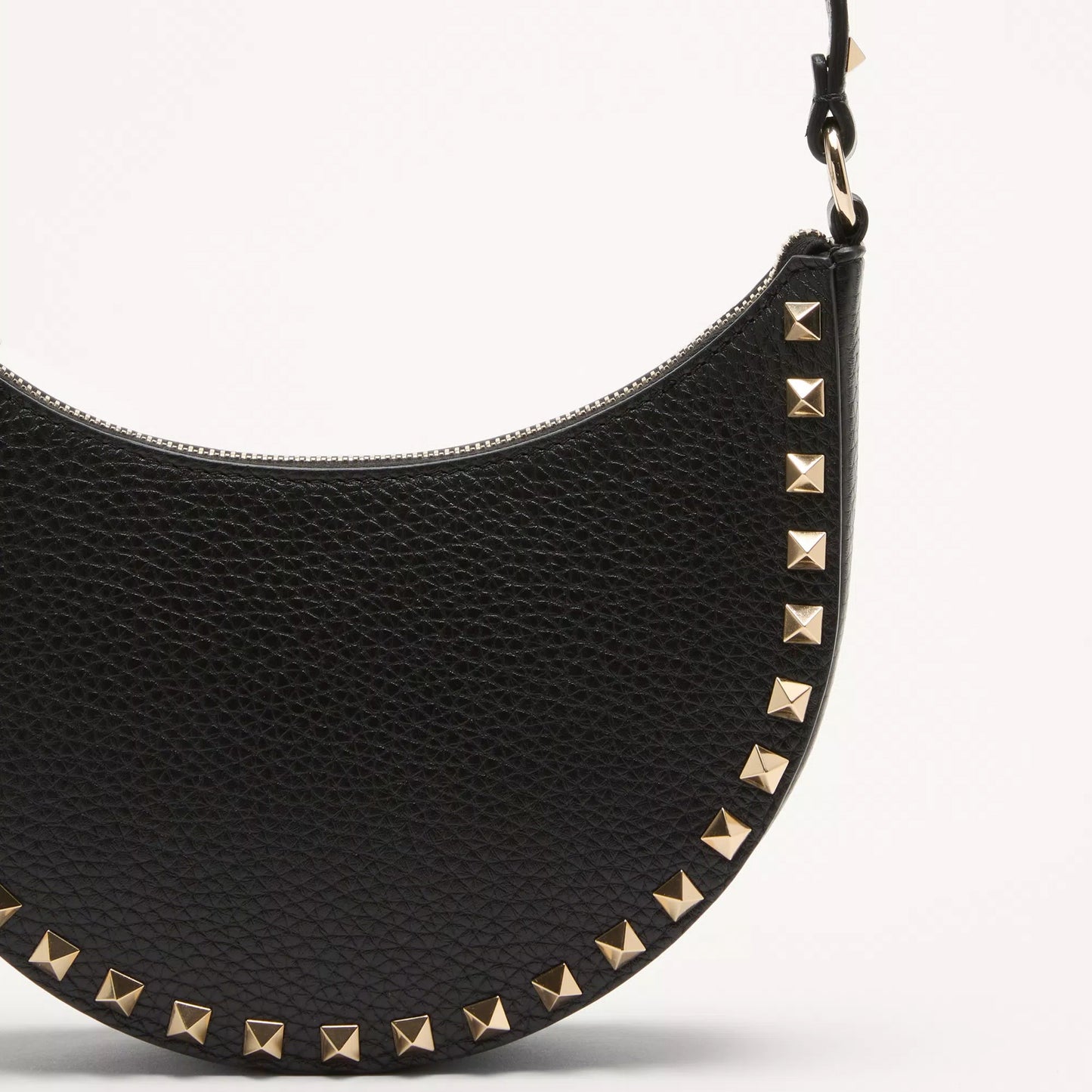 Mini Rockstud Hobo Bag In Grainy Calfskin