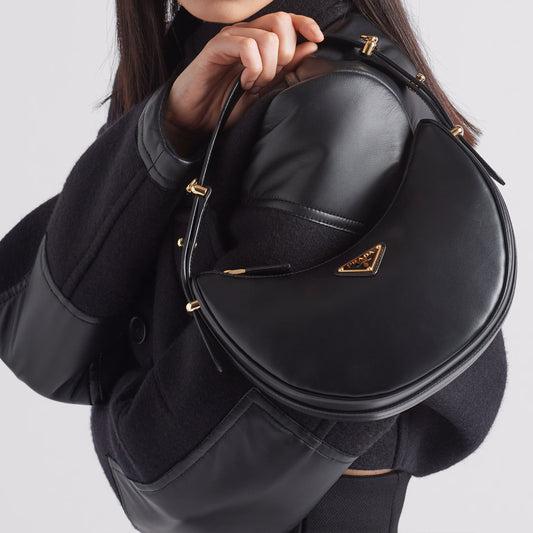 Prada Arqué Small Leather Shoulder Bag