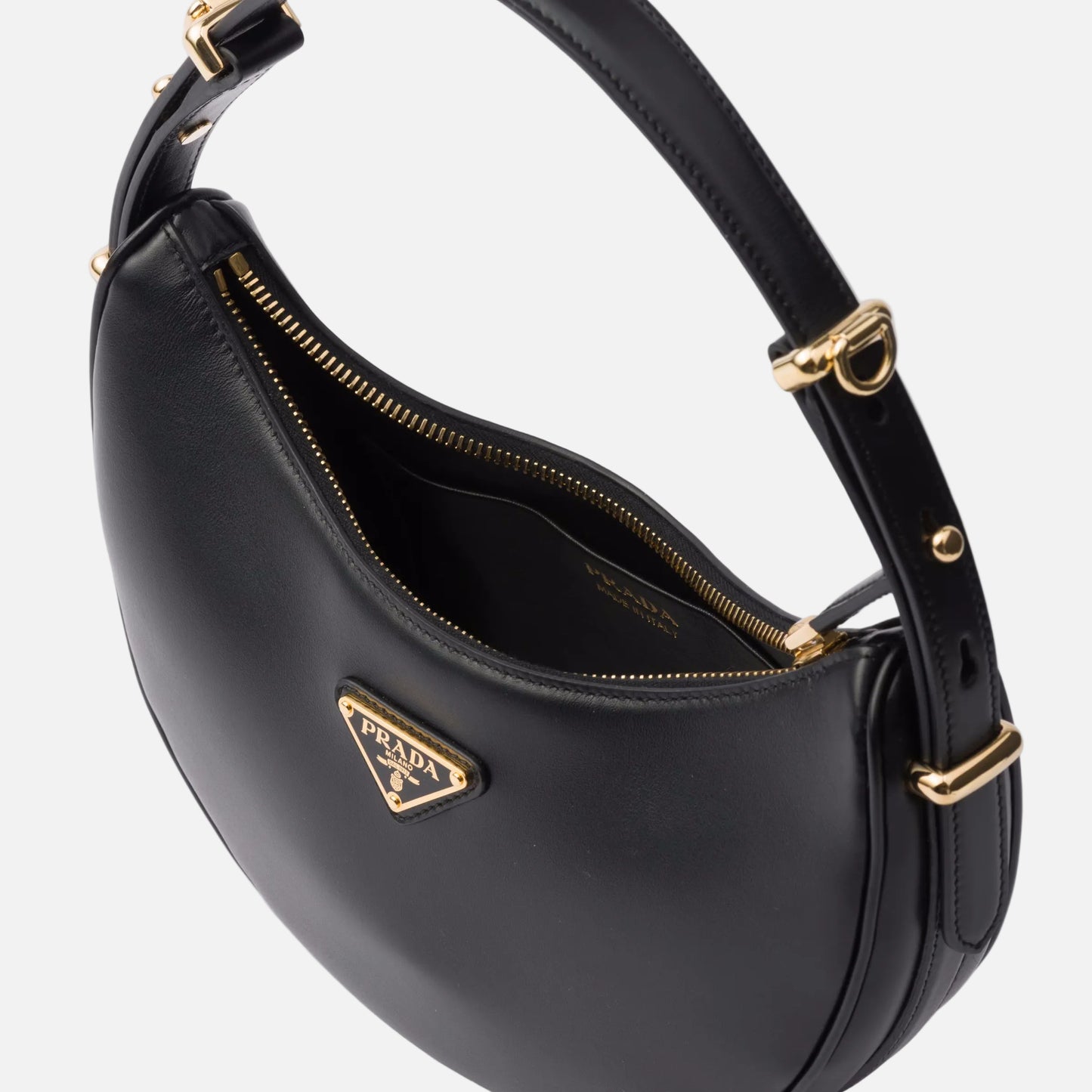 Prada Arqué Small Leather Shoulder Bag